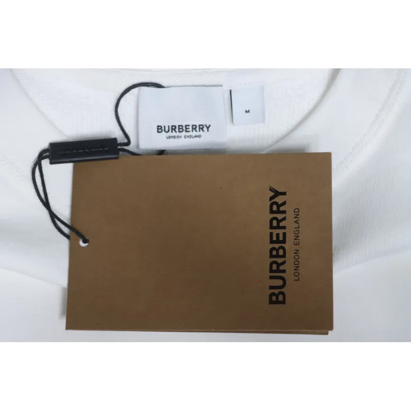 Top Quality Burberry Classic Letter Crew Sweatshirt White 
