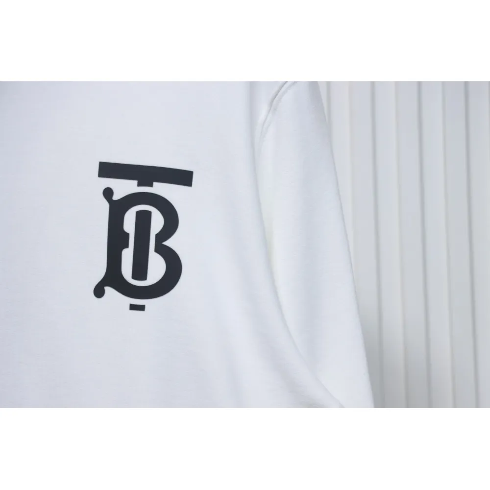 Top Quality Burberry Classic Letter Crew Sweatshirt White 