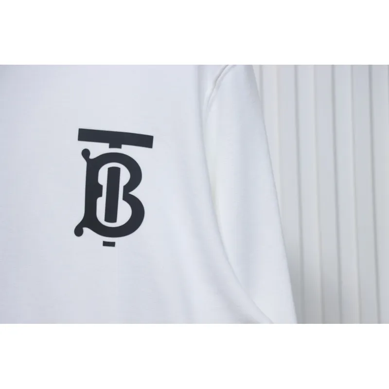 Top Quality Burberry Classic Letter Crew Sweatshirt White 