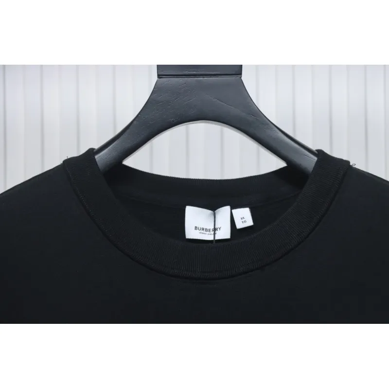 Top Quality Burberry Classic Letter Crew Sweatshirt Black 