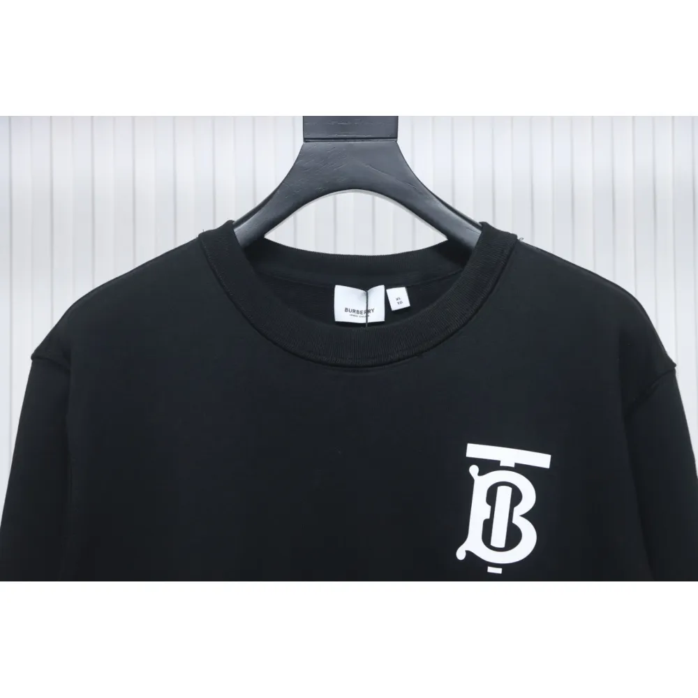 Top Quality Burberry Classic Letter Crew Sweatshirt Black 