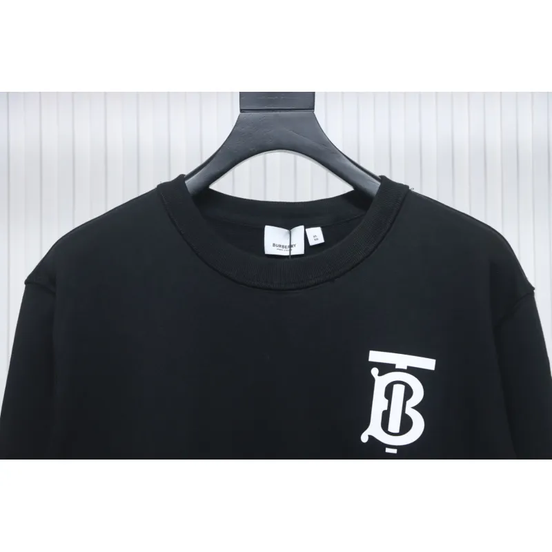 Top Quality Burberry Classic Letter Crew Sweatshirt Black 