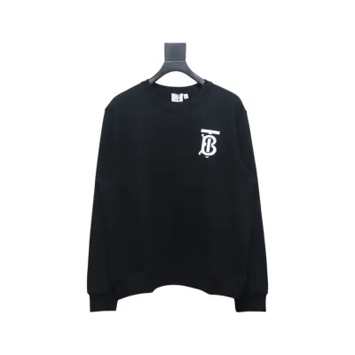Top Quality Burberry Classic Letter Crew Sweatshirt Black  01