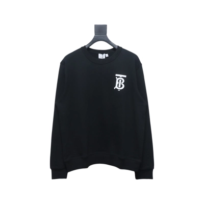     Burberry Classic Letter Crew Sweatshirt Black  01