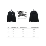 Top Quality Burberry Classic Letter Embossed Hoodie Black 