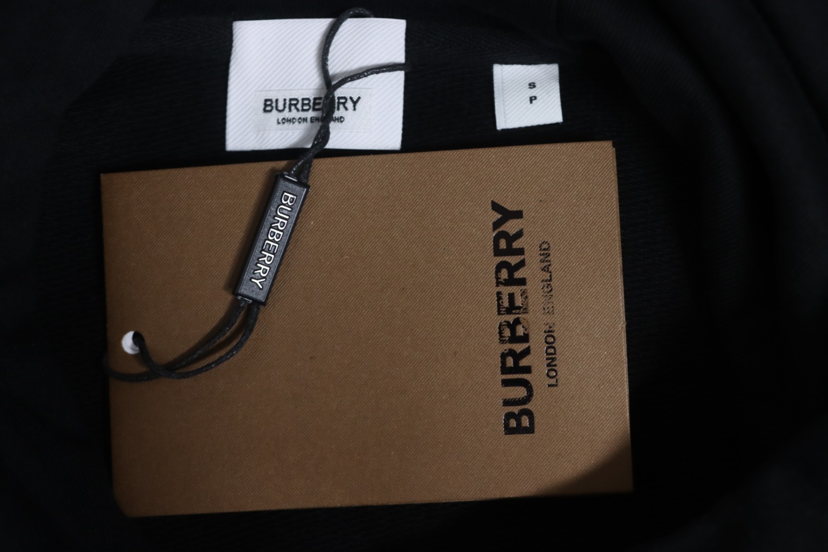     Burberry Classic Letter Embossed Hoodie Black 