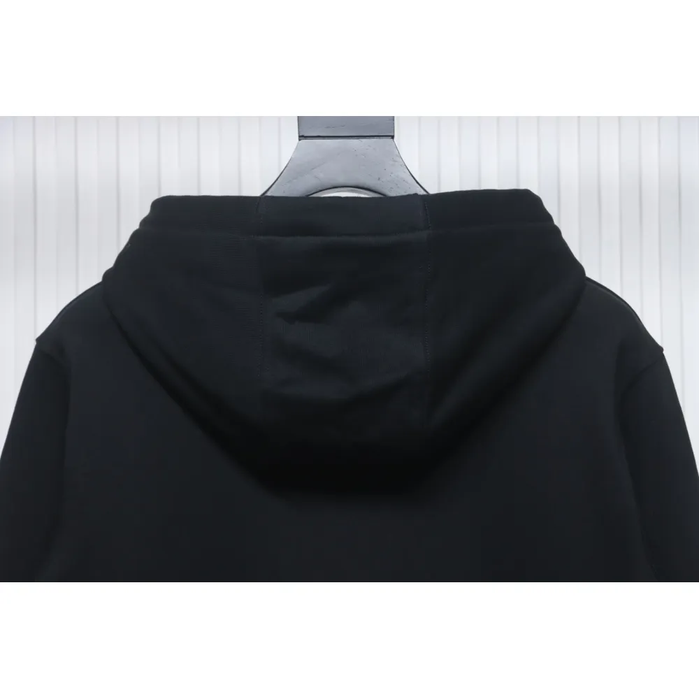 Top Quality Burberry Classic Letter Embossed Hoodie Black 