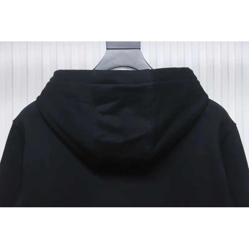 Top Quality Burberry Classic Letter Embossed Hoodie Black 