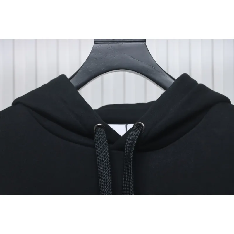 Top Quality Burberry Classic Letter Embossed Hoodie Black 