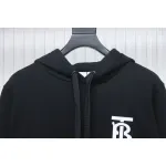 Top Quality Burberry Classic Letter Embossed Hoodie Black 