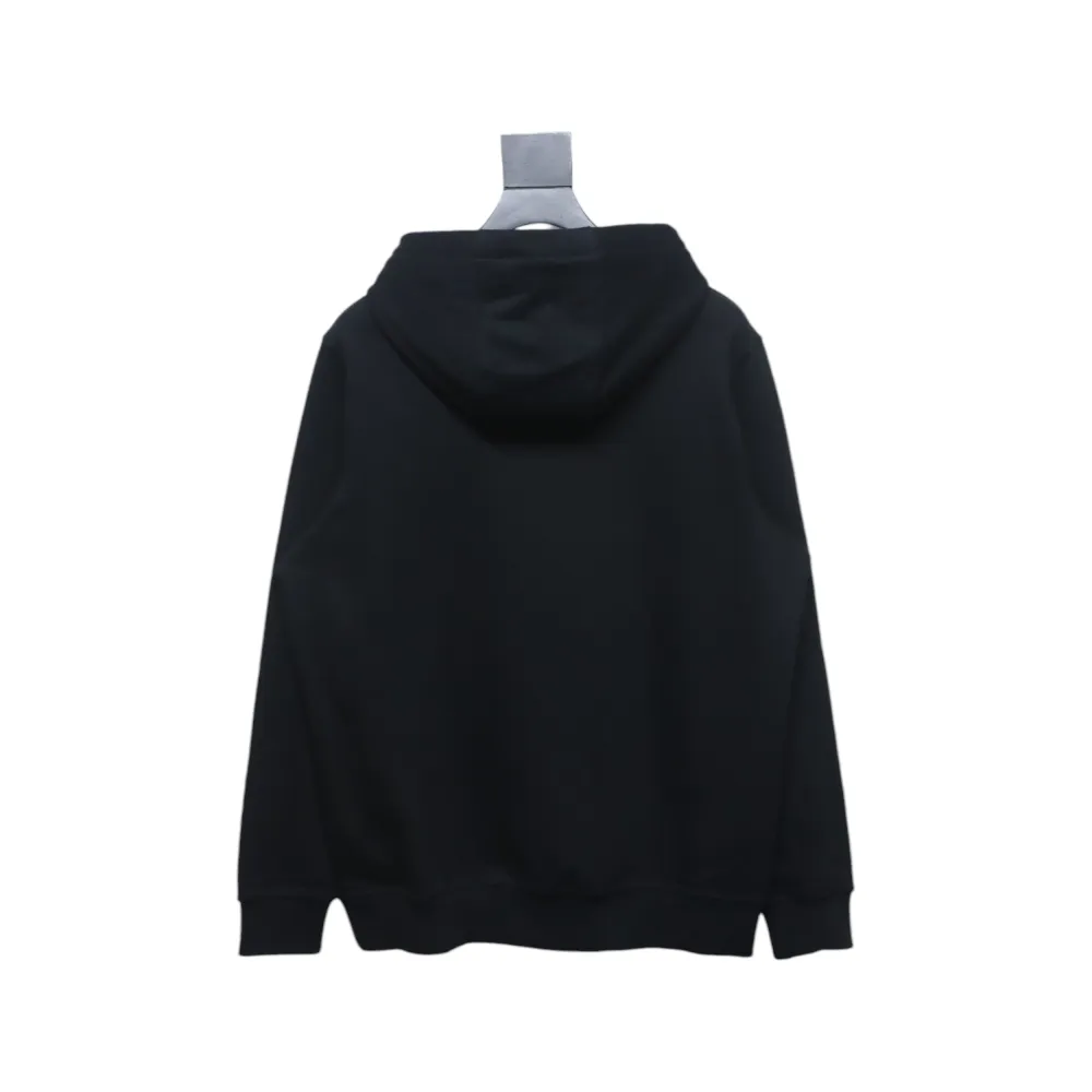 Top Quality Burberry Classic Letter Embossed Hoodie Black 
