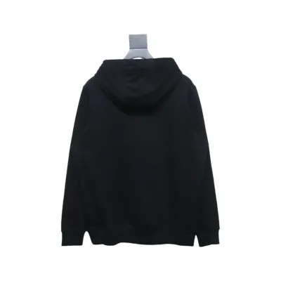 Top Quality Burberry Classic Letter Embossed Hoodie Black  02