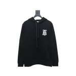Top Quality Burberry Classic Letter Embossed Hoodie Black 