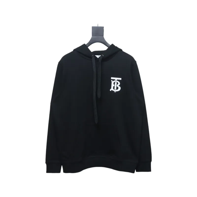 Top Quality Burberry Classic Letter Embossed Hoodie Black 