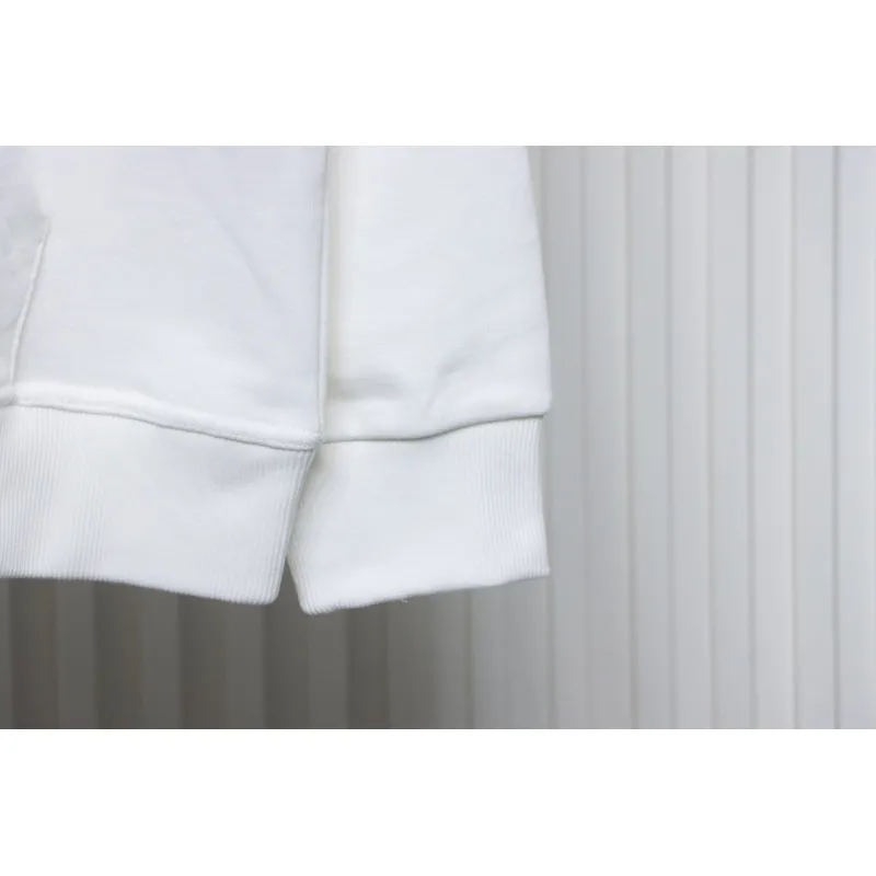 Top Quality Burberry Classic Letter Embossed Hoodie White 