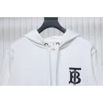 Top Quality Burberry Classic Letter Embossed Hoodie White 
