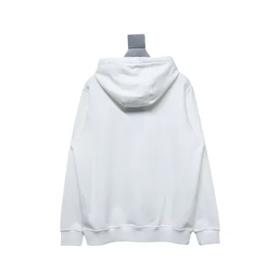 Top Quality Burberry Classic Letter Embossed Hoodie White  02