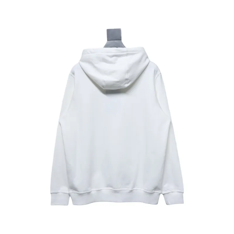 Top Quality Burberry Classic Letter Embossed Hoodie White 