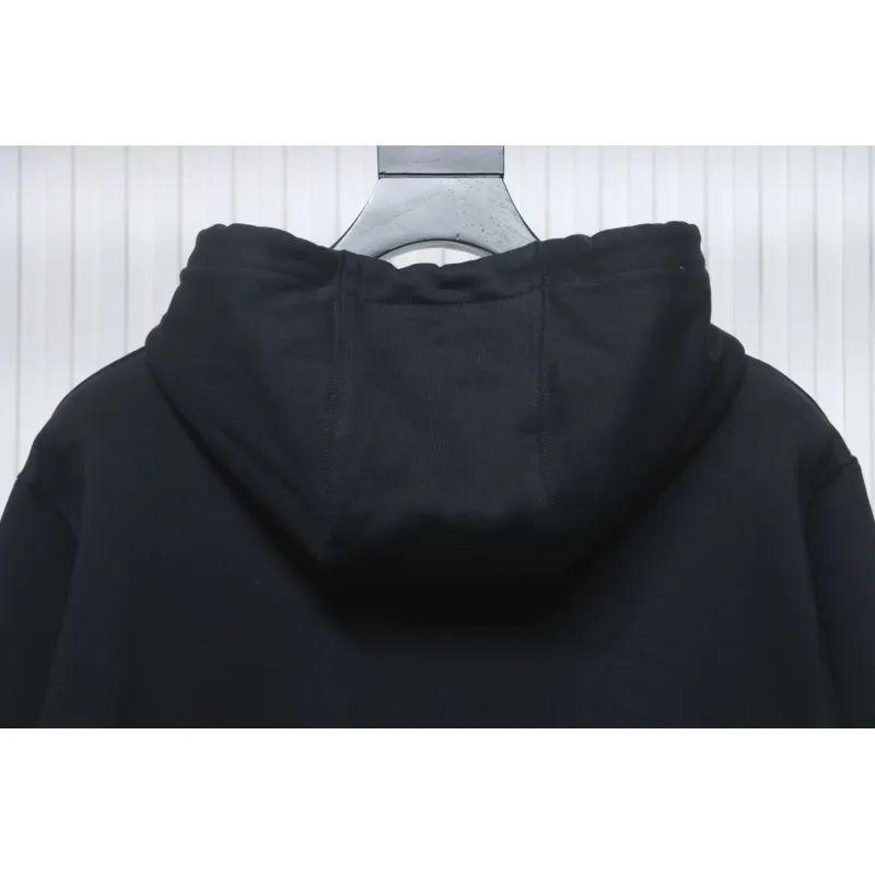 Top Quality Burberry Embroidered Bear Hoodie Black 