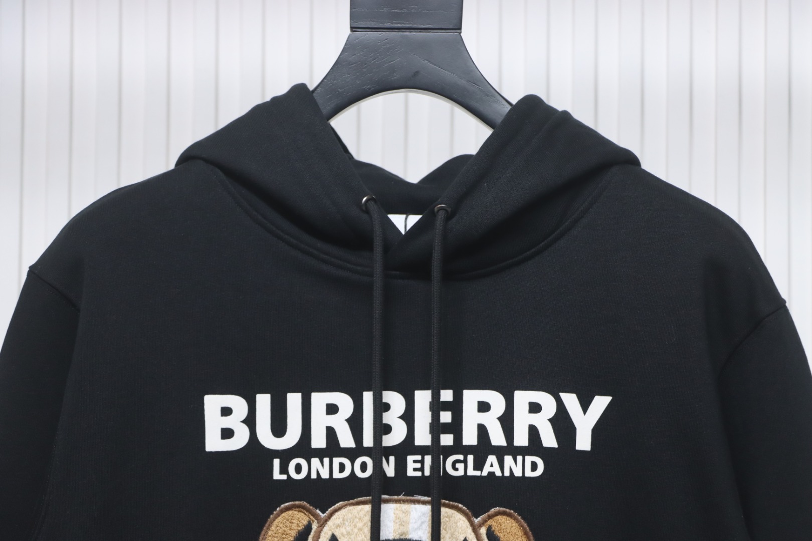     Burberry Embroidered Bear Hoodie Black 