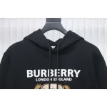 Top Quality Burberry Embroidered Bear Hoodie Black 