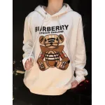 Top Quality Burberry Embroidered Bear Hoodie White 
