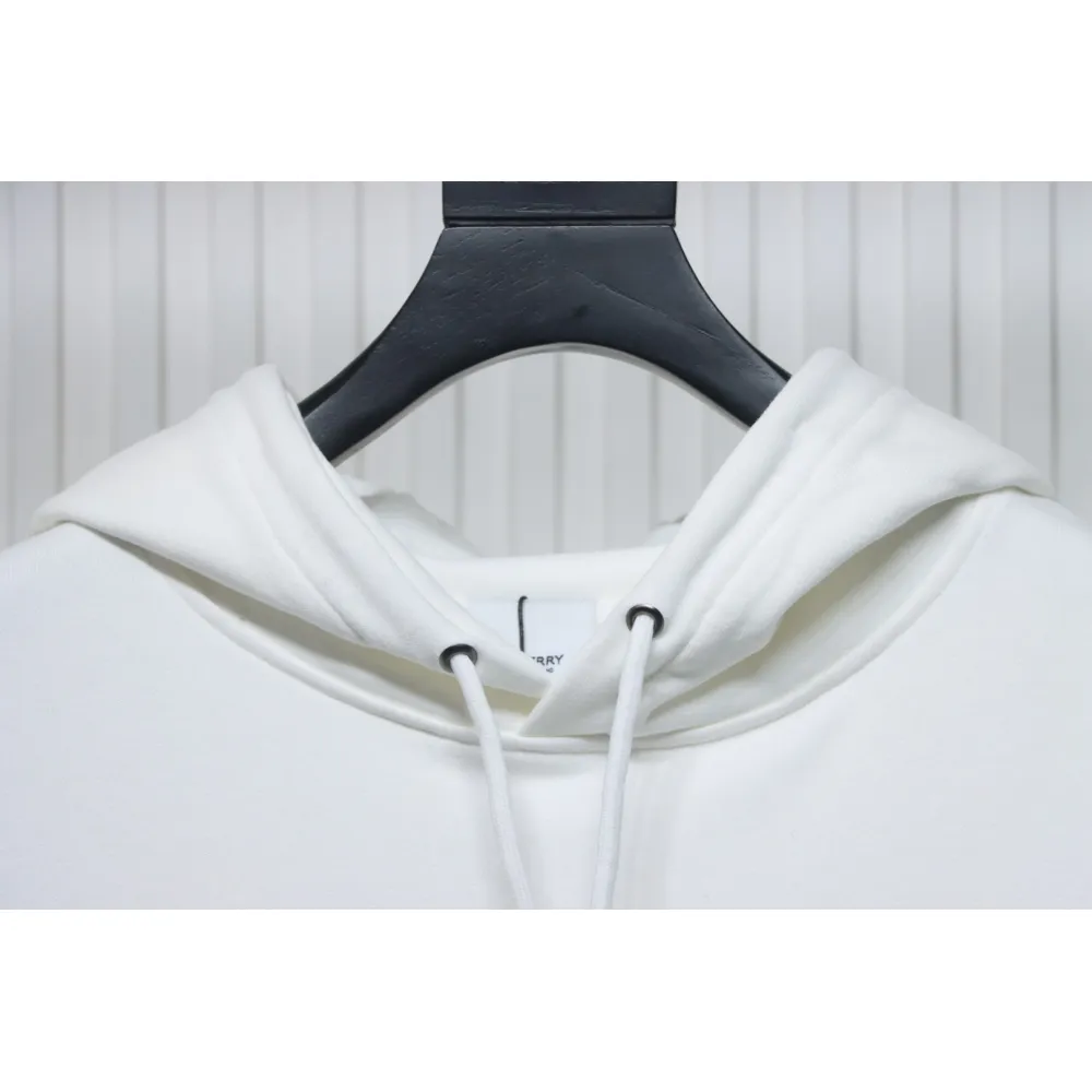 Top Quality Burberry Embroidered Bear Hoodie White 