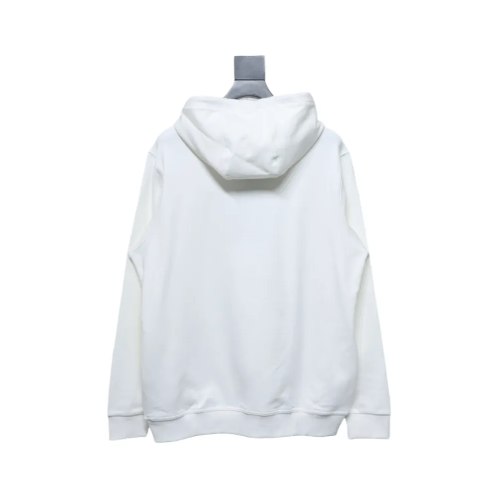 Top Quality Burberry Embroidered Bear Hoodie White 