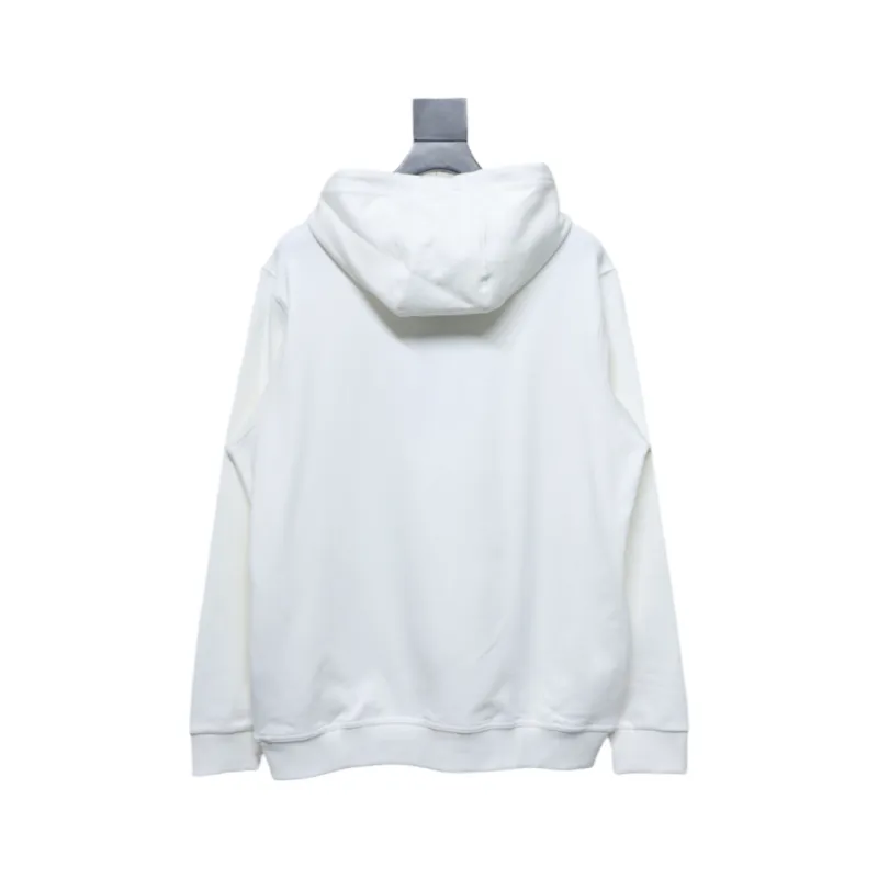 Top Quality Burberry Embroidered Bear Hoodie White 