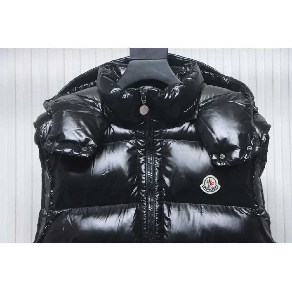 Top Quality Moncler Bormes Nylon Patent Hooded Vest