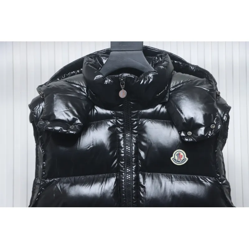 Top Quality Moncler Bormes Nylon Patent Hooded Vest