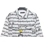 Top Quality LV sheet music print denim jacket
