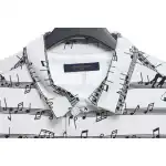 Top Quality LV sheet music print denim jacket