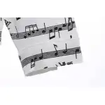 Top Quality LV sheet music print denim jacket
