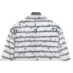 Top Quality LV sheet music print denim jacket