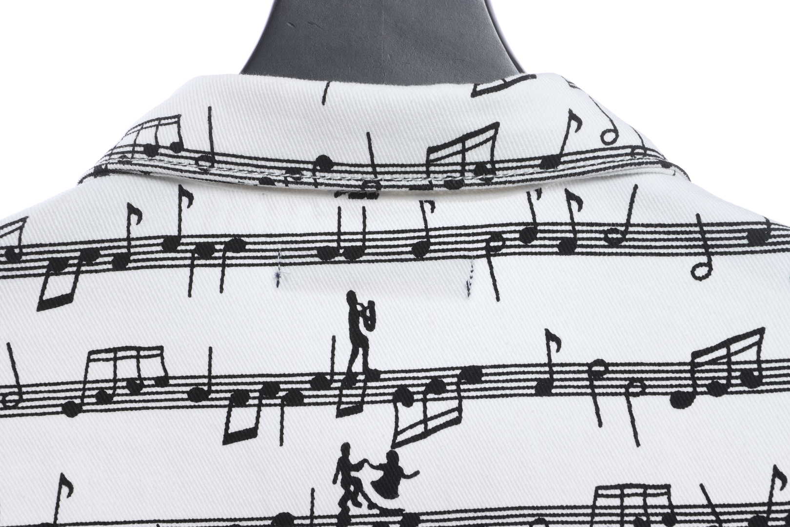     LV sheet music print denim jacket