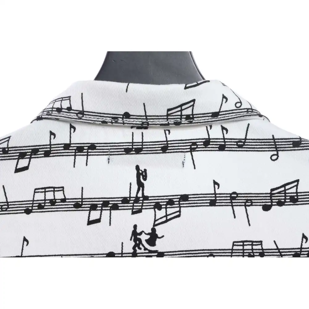 Top Quality LV sheet music print denim jacket