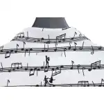Top Quality LV sheet music print denim jacket