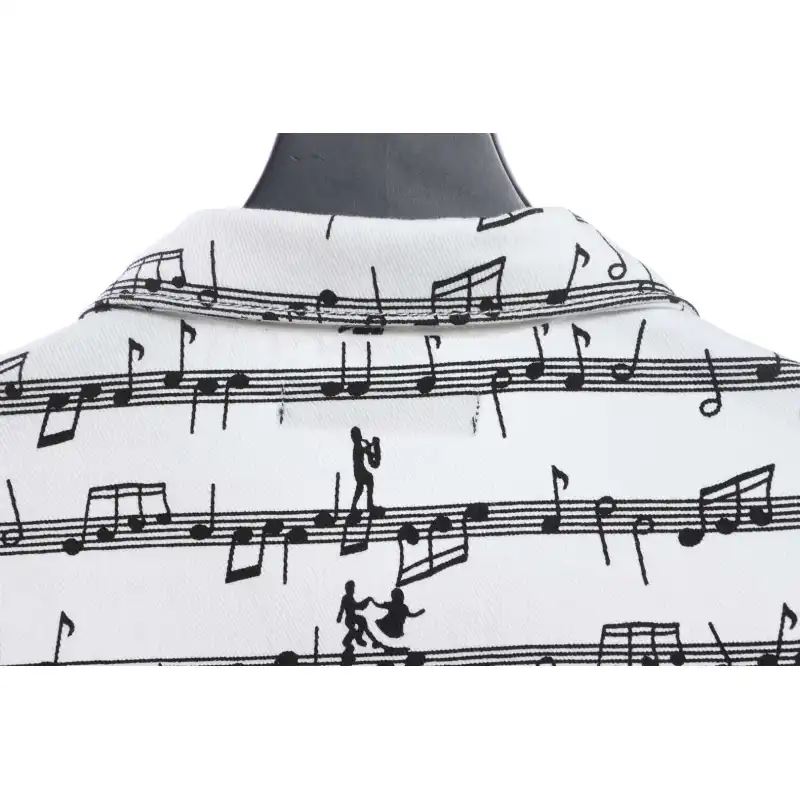 Top Quality LV sheet music print denim jacket