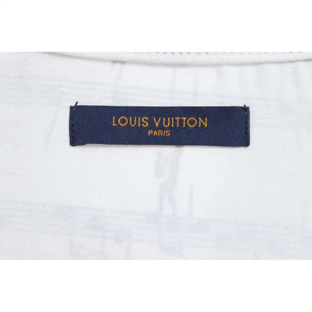 Top Quality LV sheet music print denim jacket
