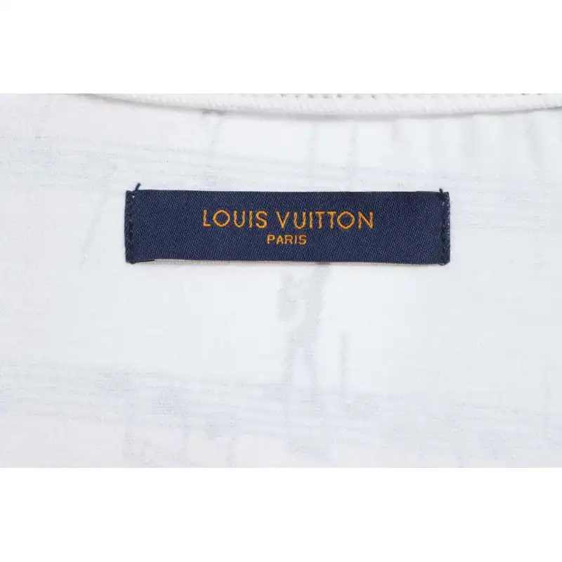 Top Quality LV sheet music print denim jacket