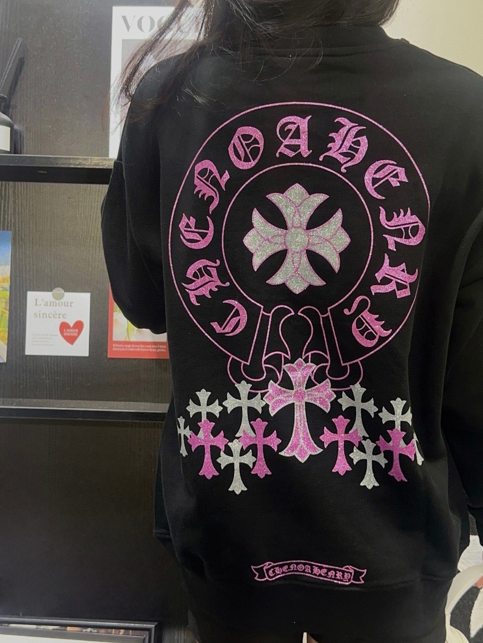     Chrome Hearts 24Fw Cross Print Crew Neck Sweatshirt