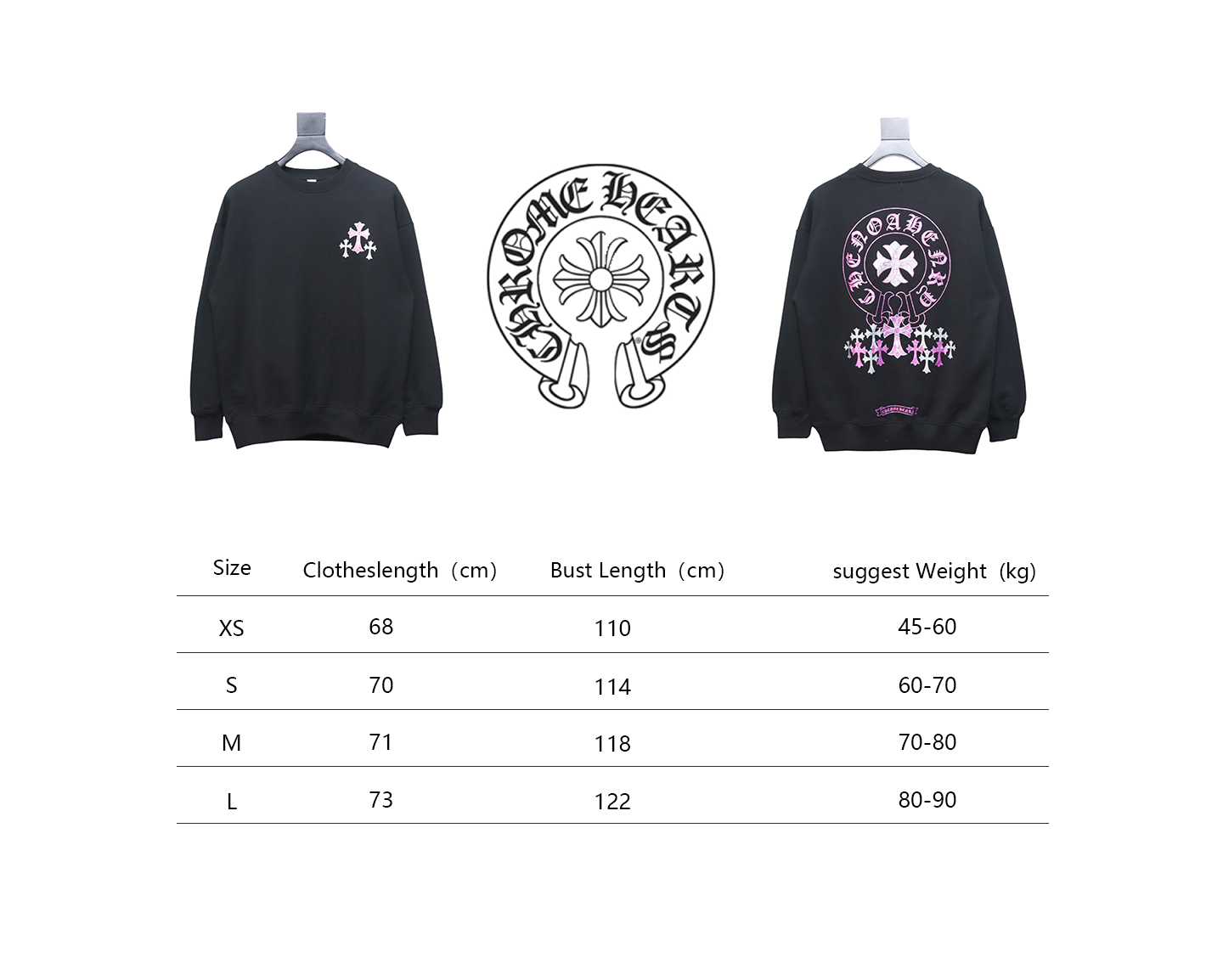     Chrome Hearts 24Fw Cross Print Crew Neck Sweatshirt