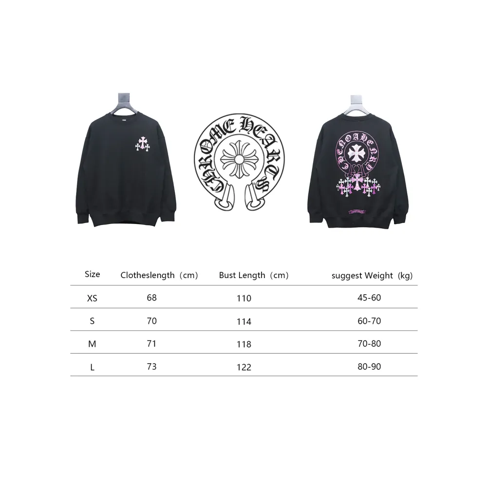 Top Quality Chrome Hearts 24Fw Cross Print Crew Neck Sweatshirt
