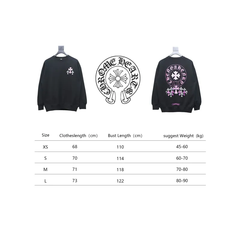 Top Quality Chrome Hearts 24Fw Cross Print Crew Neck Sweatshirt