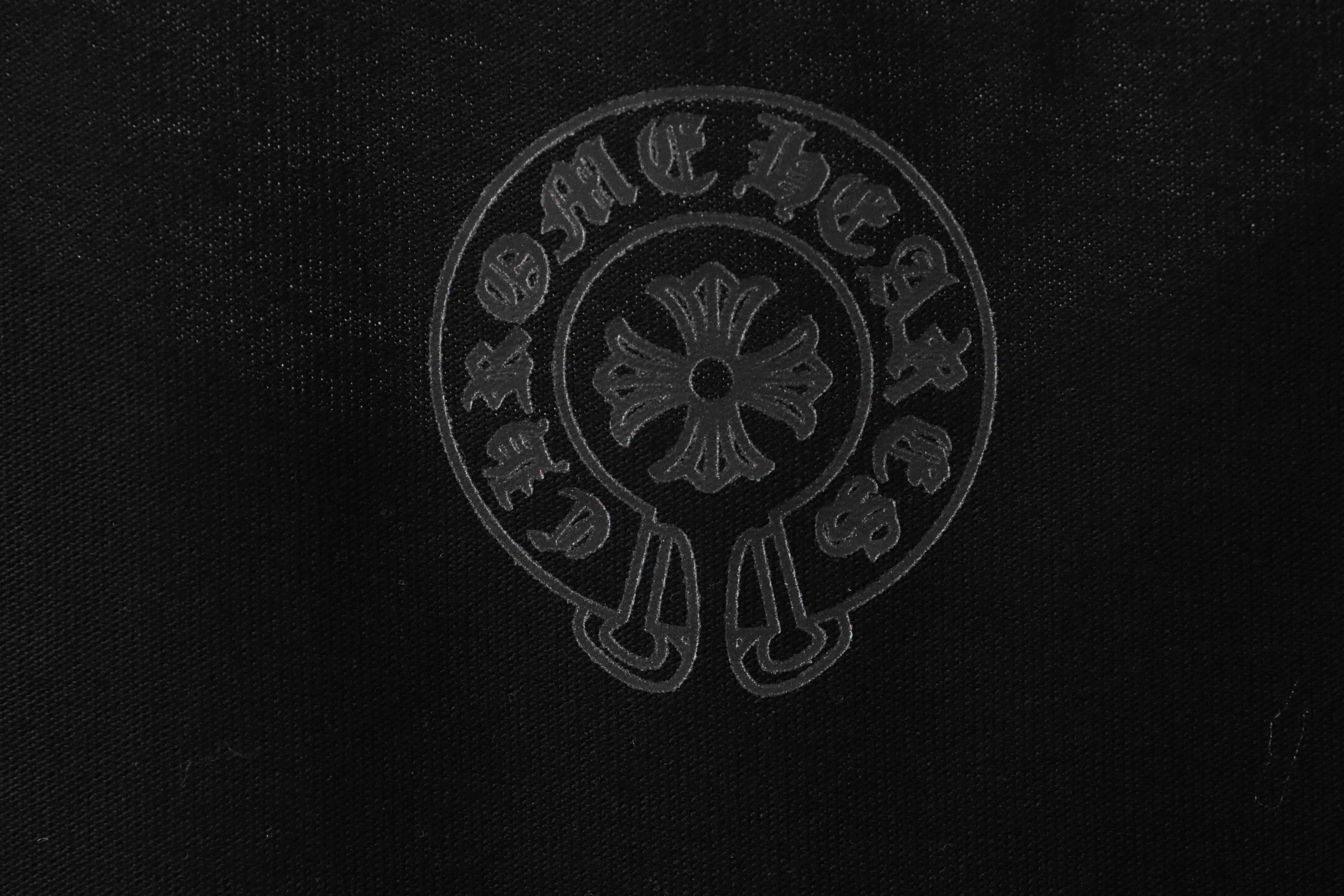     Chrome Hearts Rainbow Cross Print T-Shirt Black