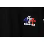 Top Quality Chrome Hearts Rainbow Cross Print T-Shirt Black