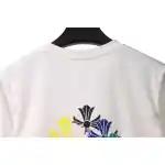 Top Quality Chrome Hearts Rainbow Cross Print T-Shirt White