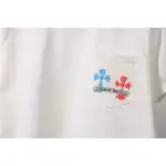 Top Quality Chrome Hearts Rainbow Cross Print T-Shirt White