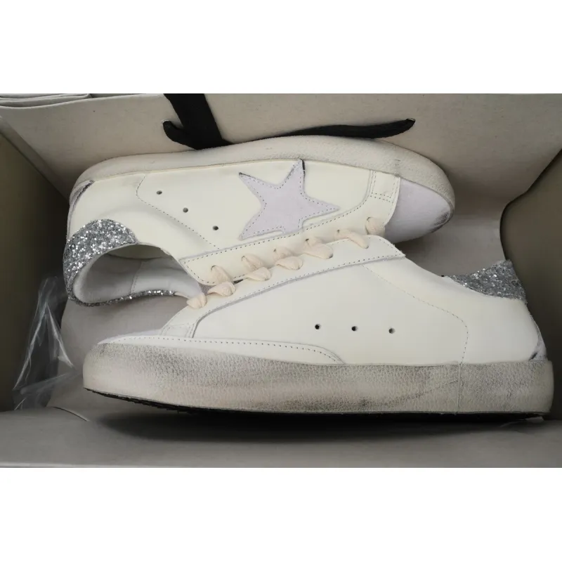 Golden Goose Super Star 'Sparkling Silver Heel'